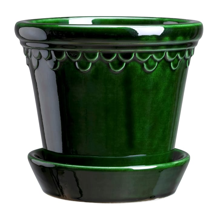 Vaso de flores Copenhagen brilhante Ø12 cm - verde - Bergs Potter