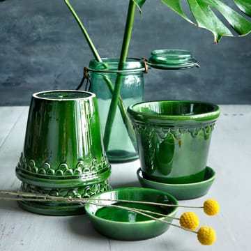 Vaso de flores Copenhagen brilhante Ø14 cm - verde - Bergs Potter