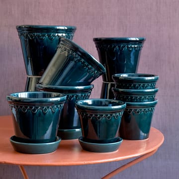 Vaso de flores Copenhagen brilhante Ø16 cm - Azul - Bergs Potter