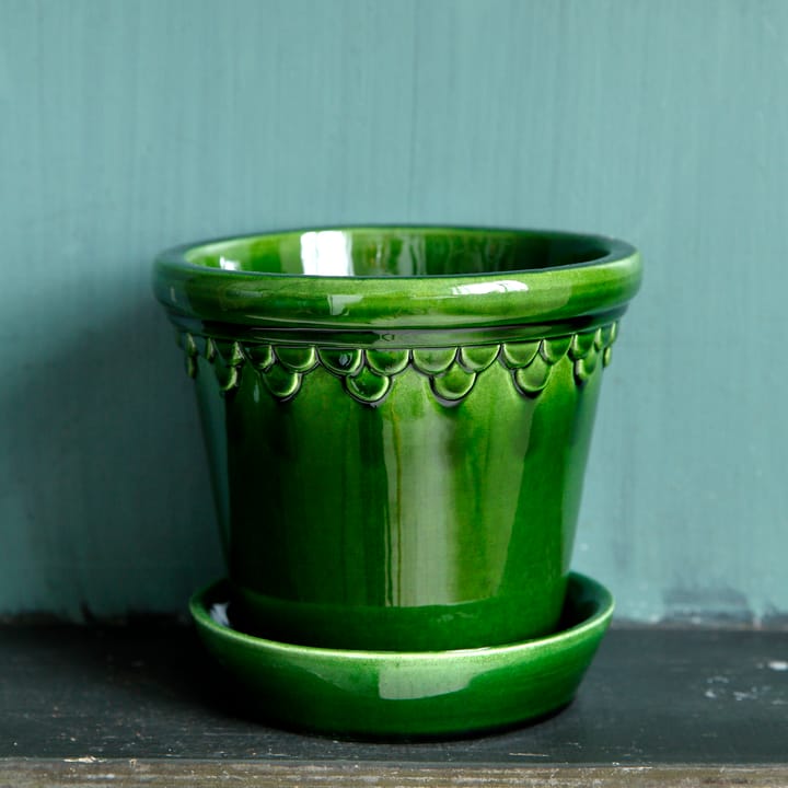 Vaso de flores Copenhagen brilhante Ø16 cm, Verde Bergs Potter