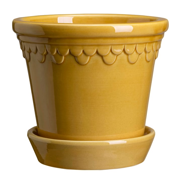Vaso de flores Copenhagen brilhante Ø21 cm - amarelo - Bergs Potter