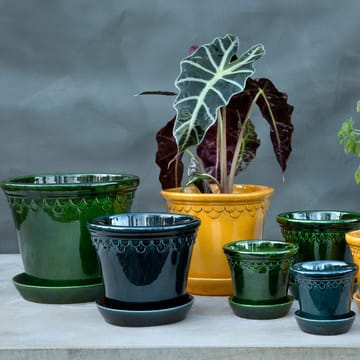 Vaso de flores Copenhagen brilhante Ø25 cm - verde - Bergs Potter