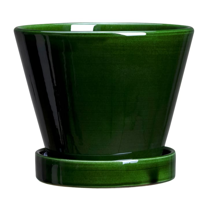Vaso de flores Julie brilhante Ø15 cm - Green emerald - Bergs Potter