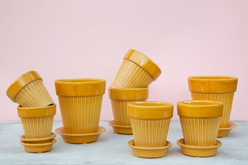 Vaso vidro Simona Ø12 cm - Amarelo - Bergs Potter