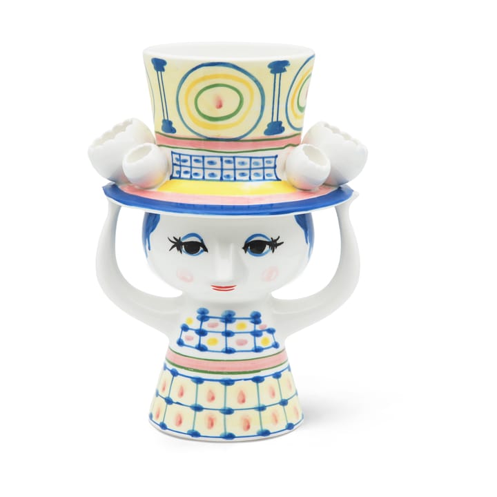 Vaso Lady with Hat H20,5 cm - Azul - Bjørn Wiinblad