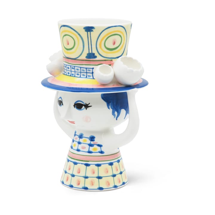 Vaso Lady with Hat H20,5 cm - Azul - Bjørn Wiinblad