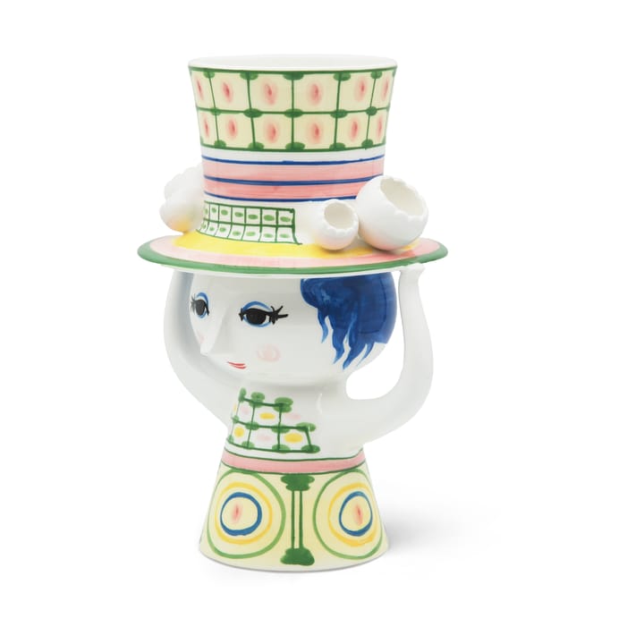 Vaso Lady with Hat H24,5 cm - Verde - Bjørn Wiinblad