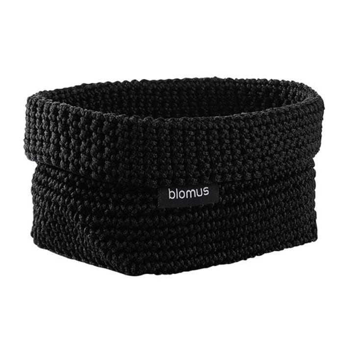 Cesta têxtil Tela M 10x15 cm - Preto - blomus