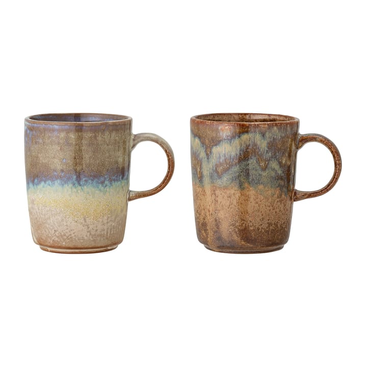 Caneca Dahlia 45 cl 2 un. - Brown - Bloomingville