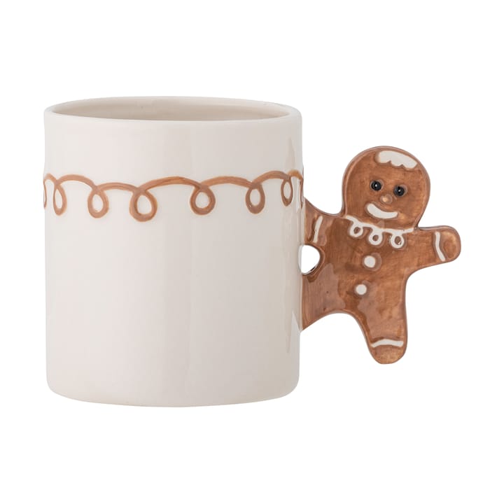 Caneca Ginnie 29 cl - Branco-marrom - Bloomingville