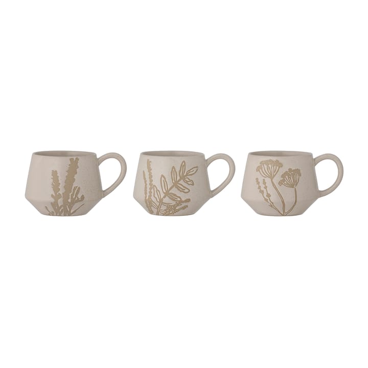 Caneca Primrose 38 cl, 3 un. - Natural - Bloomingville