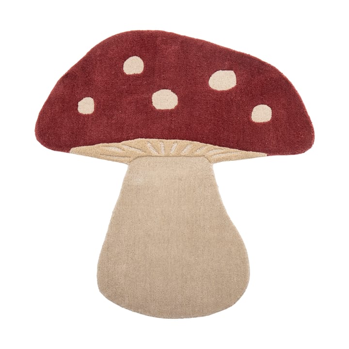 Carpete de lã Cogumelos 85x90 cm - Vermelho-branco  - Bloomingville