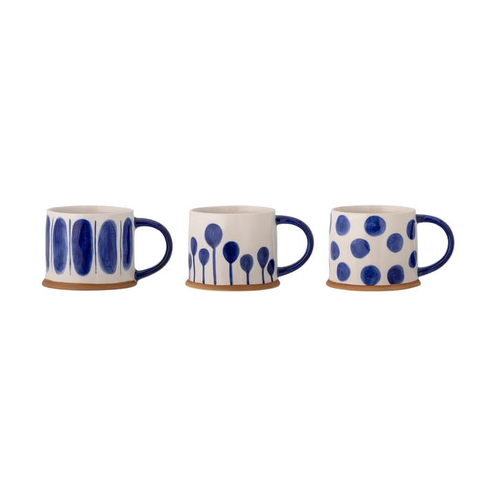 Conjunto de 3 canecas Linora 450 ml - Azul - Bloomingville