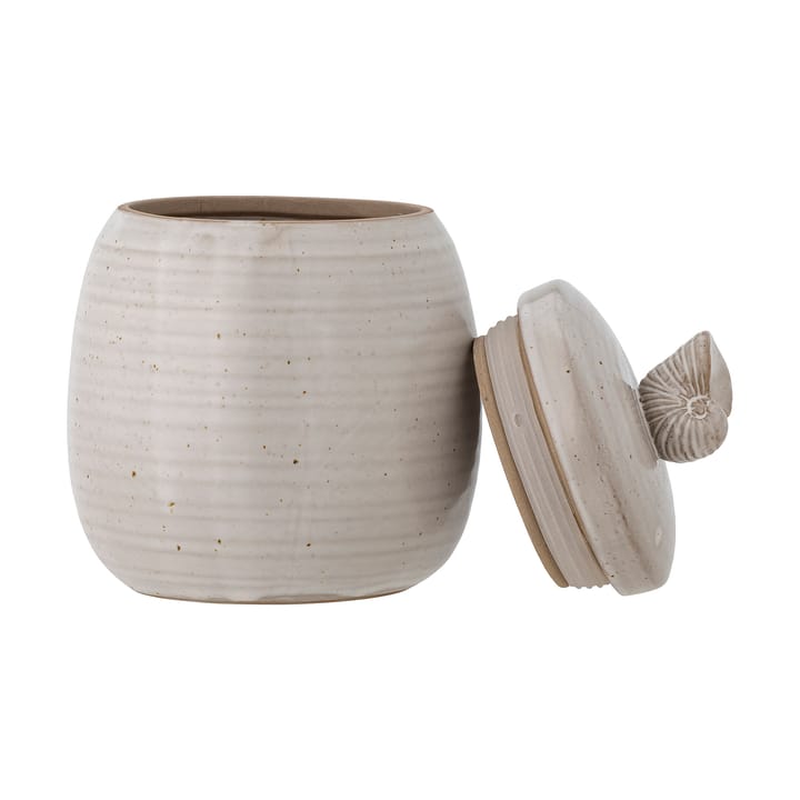 Pote com tampa Mahlet Ø11x14 cm - Natural stoneware - Bloomingville