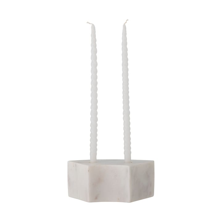 Suporte de velas Florida 14,5x6x7,5 cm - White marble - Bloomingville