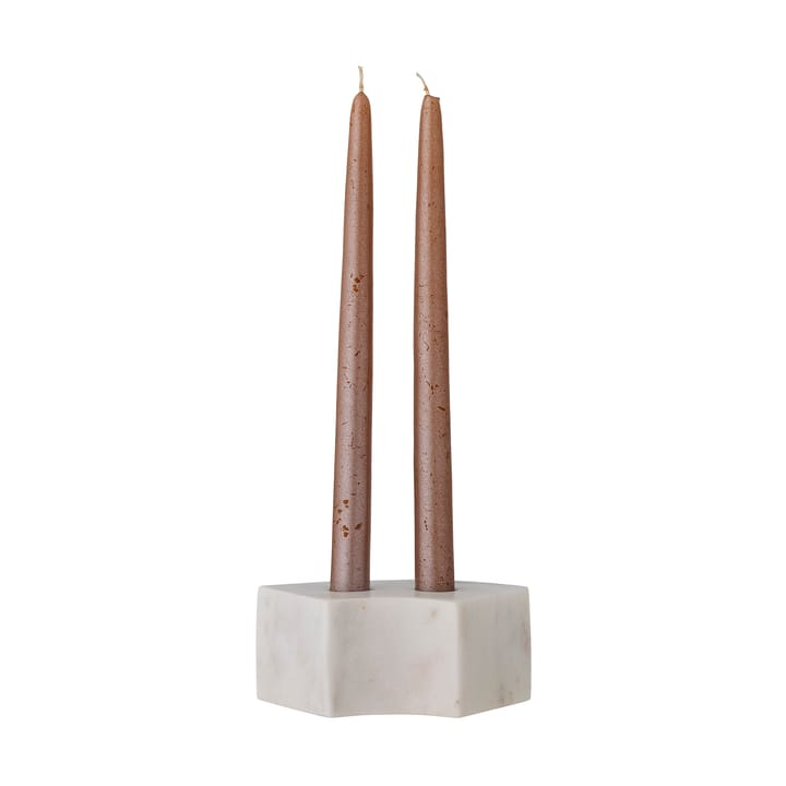 Suporte de velas Florida 14,5x6x7,5 cm - White marble - Bloomingville