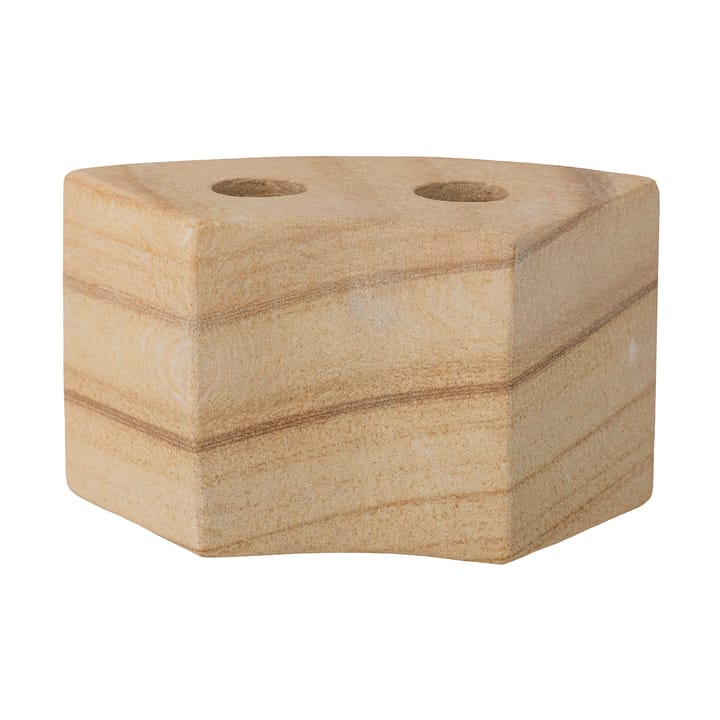 Suporte de velas Florida 14,5x8x7,5 cm - Natural sandstone - Bloomingville