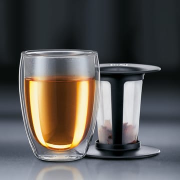 Copo com escoador de chá Tea For One - preto - Bodum