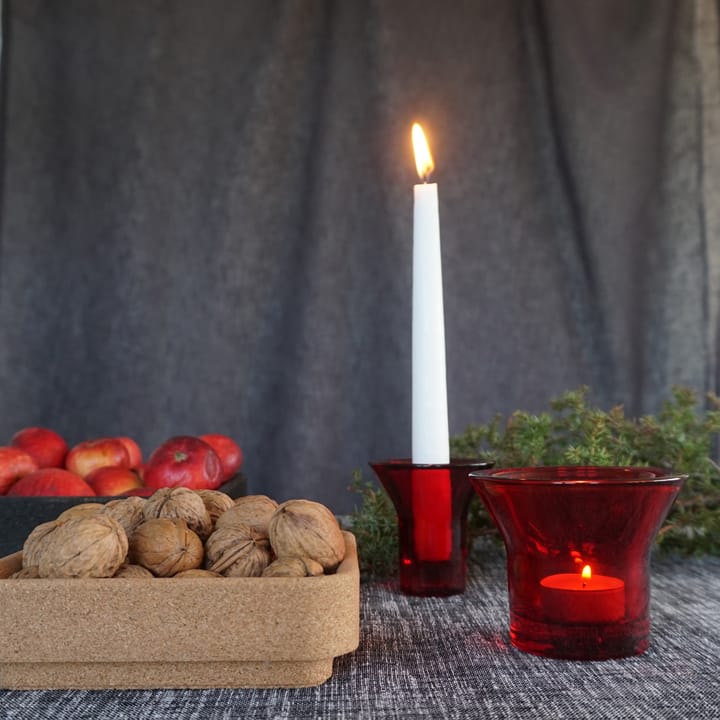 Castiçal de vela Lumi Ø10 cm, Vermelho Born In Sweden