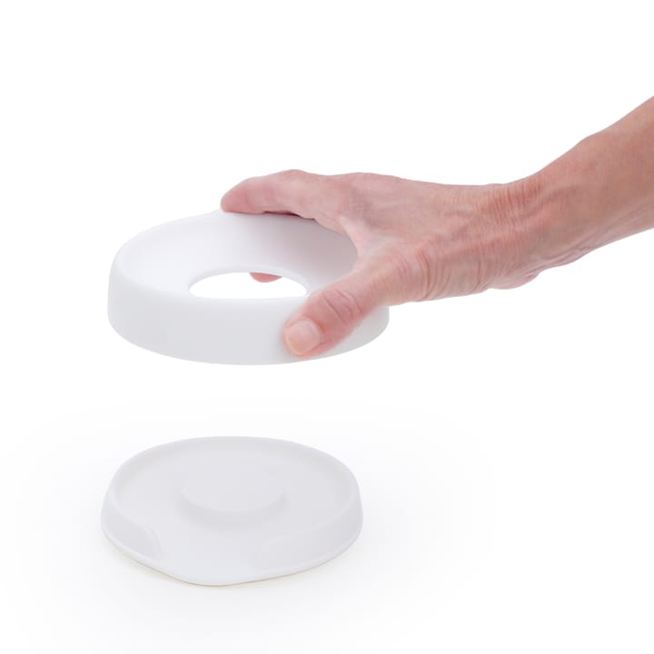 Saboneteira em silicone com escoamento Médio - Branco - Bosign