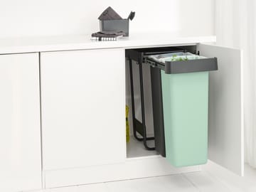 Baldes embutíveis Sort&Go, 2x30 L - Cinza escuro - Brabantia