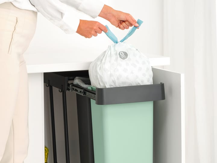 Baldes embutíveis Sort&Go, 2x30 L, Cinza escuro Brabantia