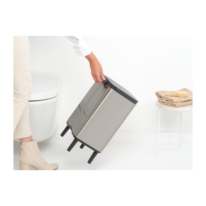 Bo caixote de lixo alto 12 L - Aço escovado matte - Brabantia