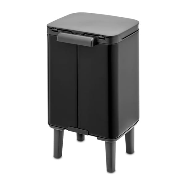 INDUSTRIA Caixote de lixo de mesa preto H 16 cm - Ø 12 cm