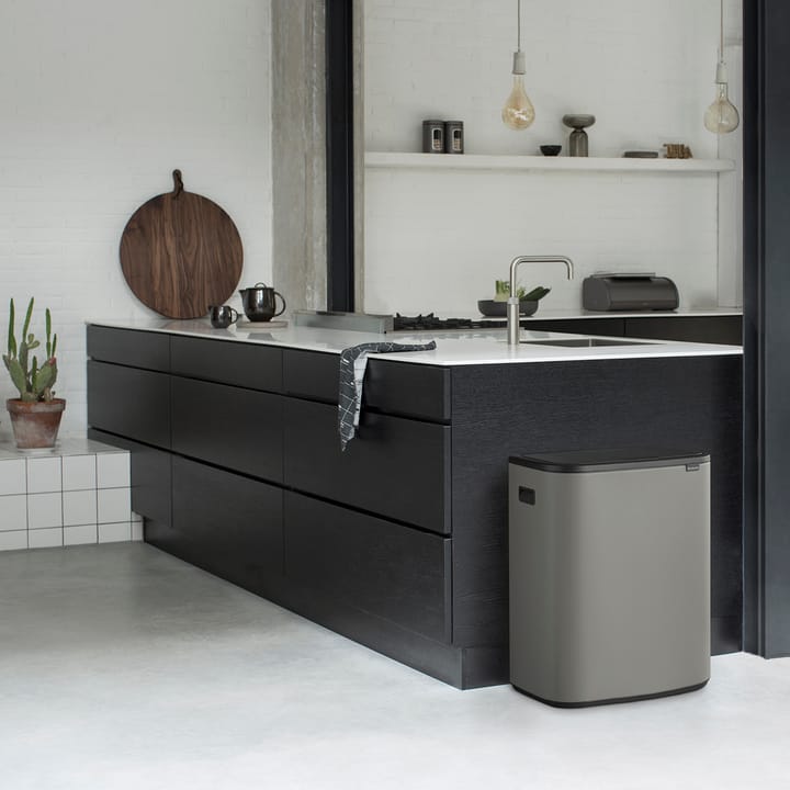 Bo Touch Bin 2x30 L, Mineral concrete grey Brabantia