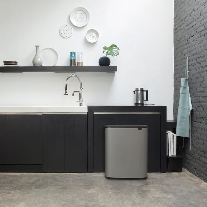 Bo Touch Bin 2x30 L, Mineral concrete grey Brabantia