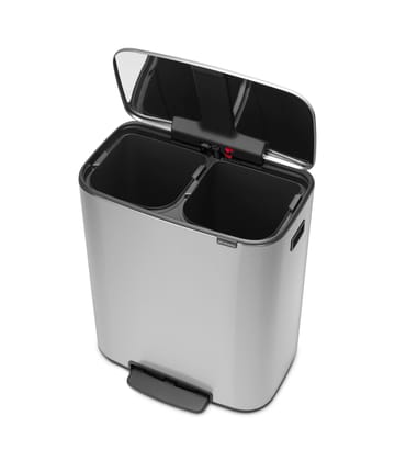 Caixote com pedal Bo Bin 2x30 L - aço mate - Brabantia