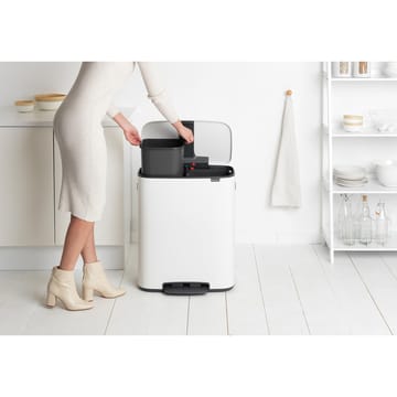 Caixote com pedal Bo Bin 2x30 L - Branco - Brabantia