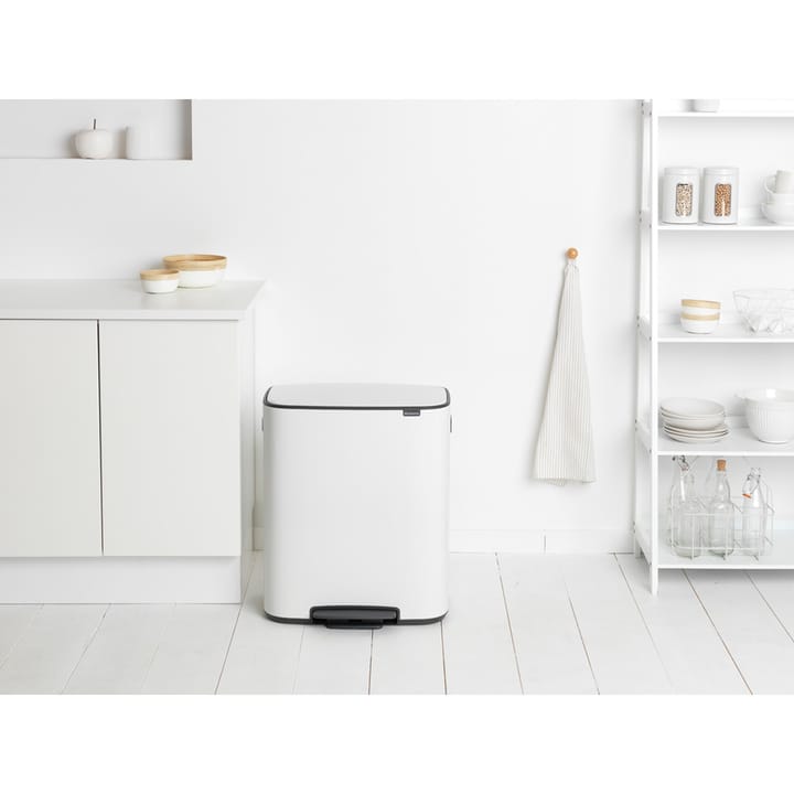 Caixote com pedal Bo Bin 2x30 L - Branco - Brabantia