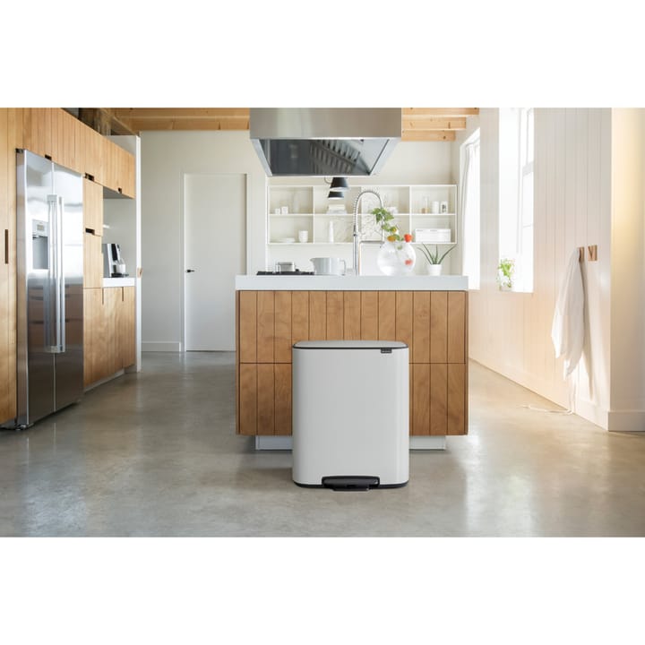 Caixote com pedal Bo Bin 2x30 L - Branco - Brabantia