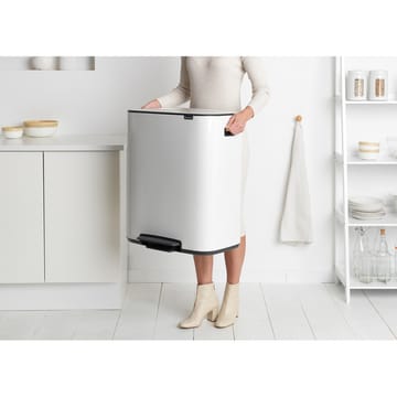 Caixote com pedal Bo Bin 2x30 L - Branco - Brabantia