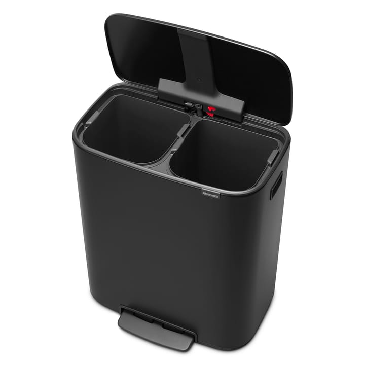 Caixote com pedal Bo Bin 2x30 L - preto - Brabantia