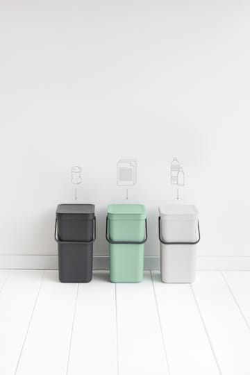 Caixote de lixo Sort & Go 12 l. - Jade green - Brabantia