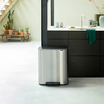 Caixote de pedal Bo 60 L - aço mate - Brabantia