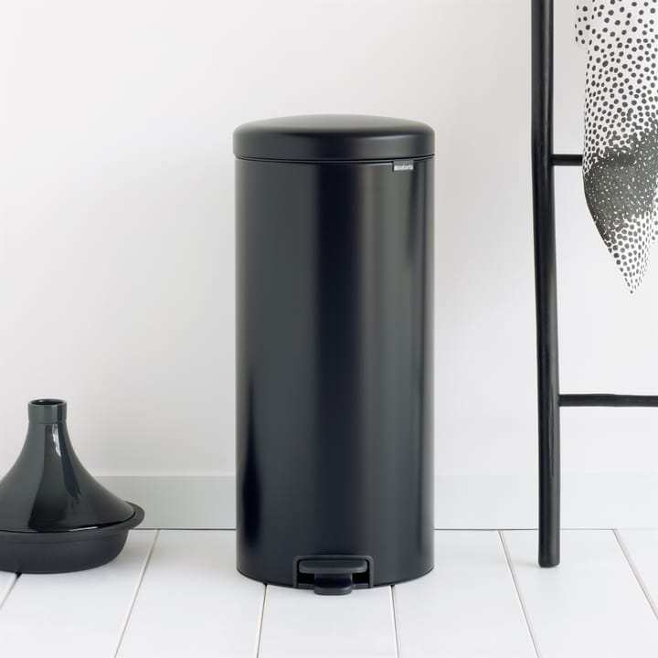 Caixote de pedal New Icon 30 litros, preto mate (preto) Brabantia