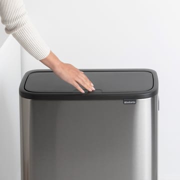 Caixote de toque Bo alto 2x30 L - aço escovado-mate - Brabantia