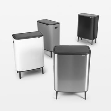 Caixote de toque Bo alto 2x30 L - aço escovado-mate - Brabantia