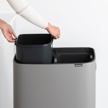 Caixote de toque Bo alto 2x30 L - Mineral concrete grey - Brabantia