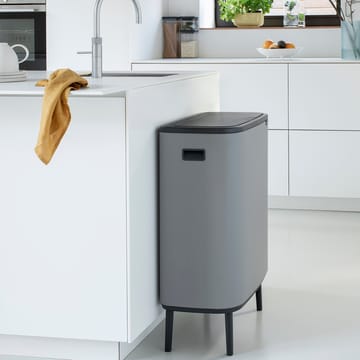 Caixote de toque Bo alto 2x30 L - Mineral concrete grey - Brabantia