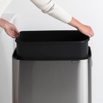 Caixote de toque Bo alto 60 L - Aço escovado mate - Brabantia