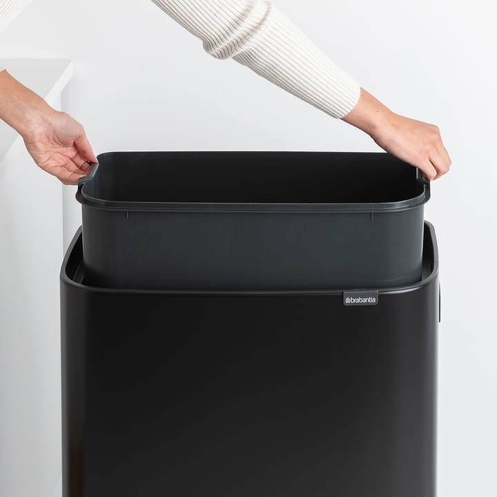 Caixote de toque Bo alto 60 L, Preto mate Brabantia