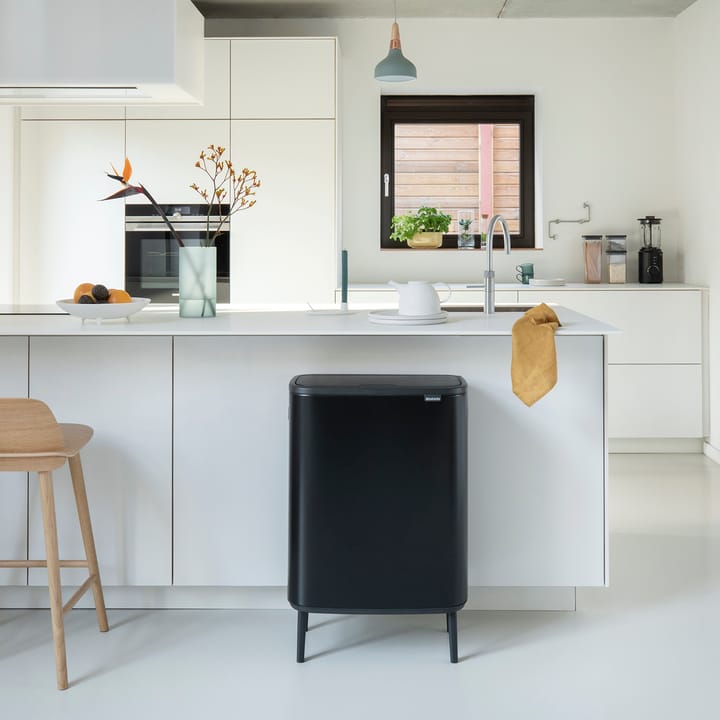 Caixote de toque Bo alto 60 L, Preto mate Brabantia