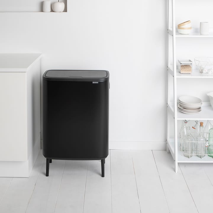 Caixote de toque Bo alto 60 L, Preto mate Brabantia