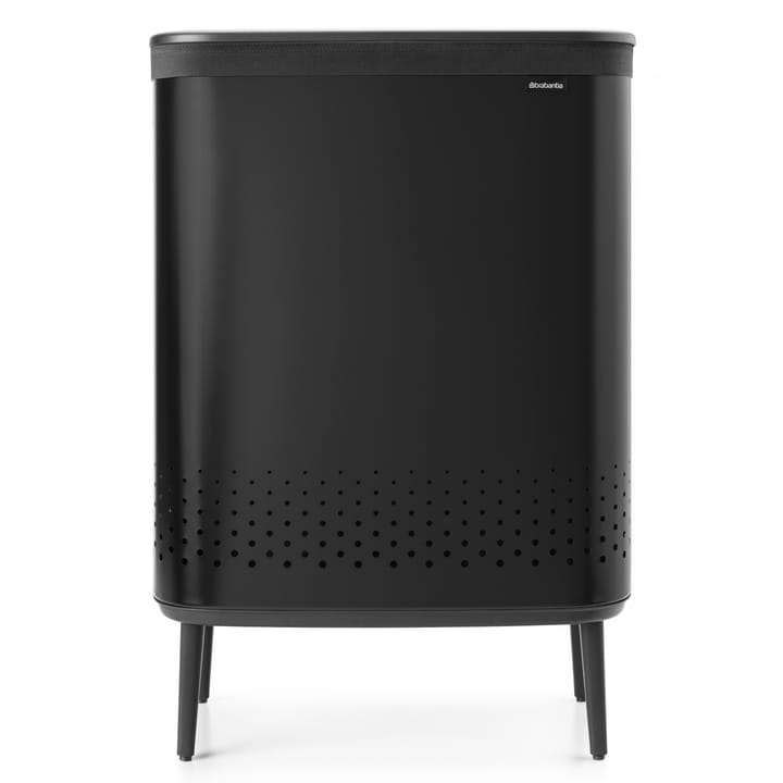 Cesto de roupa alto Bo 2x45 L - preto mate - Brabantia