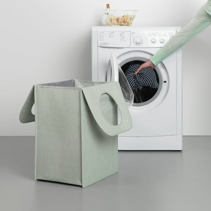 Cesto de roupa de tecido Brabantia retangular 55 litros - verde - Brabantia