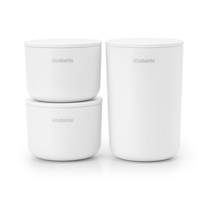 Frascos de arrumação ReNew, 3 un. - branco - Brabantia